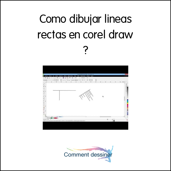 Como dibujar lineas rectas en corel draw